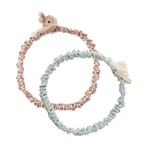 Повязка на голову Gingersnaps "Elara Bunny", 2 шт, мятная с бежевым